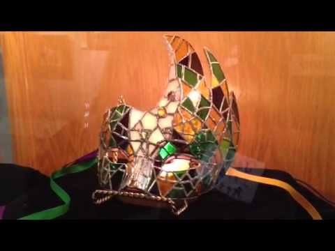 Crafts - Soldering to create a 3-D Stained Glass Mardi Gras Mask