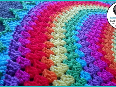 Crochet Granny Round Rug. Blanket CAL Part 2 of 7