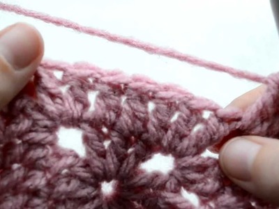Crochet Lessons  - How to work the solid granny square - Part 3
