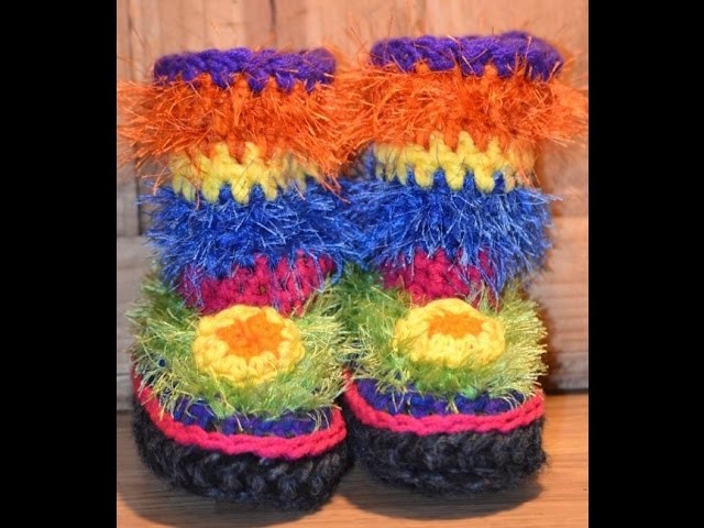 Crochet Slipper Boots Slide Show of My Creations