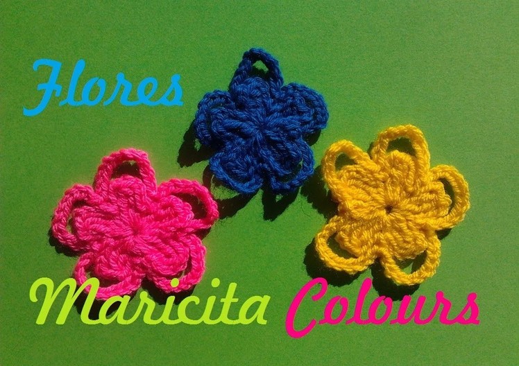 Crochet Tutorial Flor "Tima"  Flower por Maricita Colours Subtitles English & Deutsch