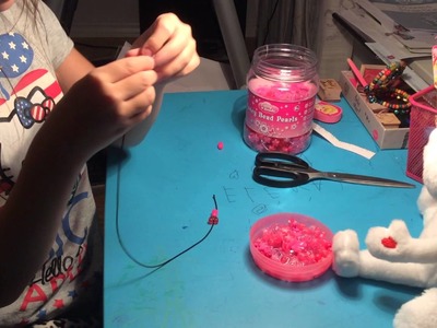 DIY Children jewlery: necklace tutorial. How to make a cute necklace with fantasy pearl beads