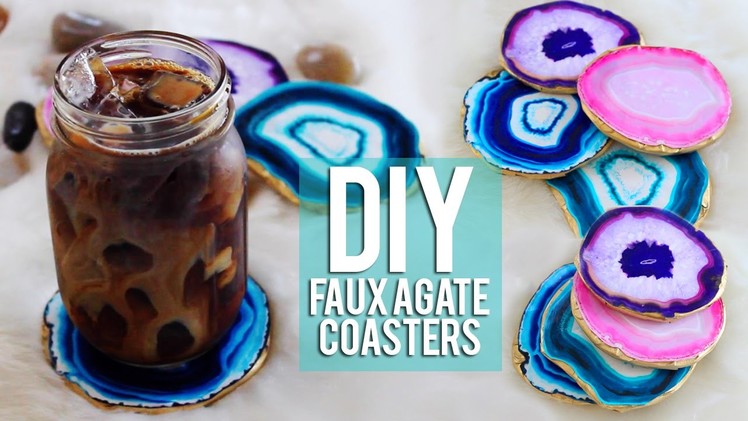 DIY Faux Agate Coasters TUMBLR Inspired