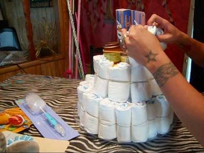 Diy  how to diaper cake gifts for baby showers step by setp tutorial