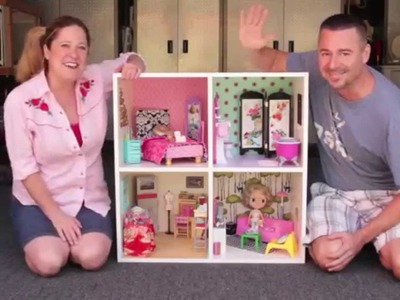 DIY Modern Bookshelf Dollhouse with Cathie & Steve