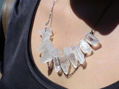 ✂ DIY Raw Crystal Necklace