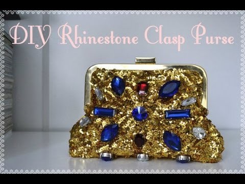 DIY Rhinestone Clasp Clutch Purse