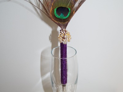 DIY wedding decorations - how to make your own custom peacock pen