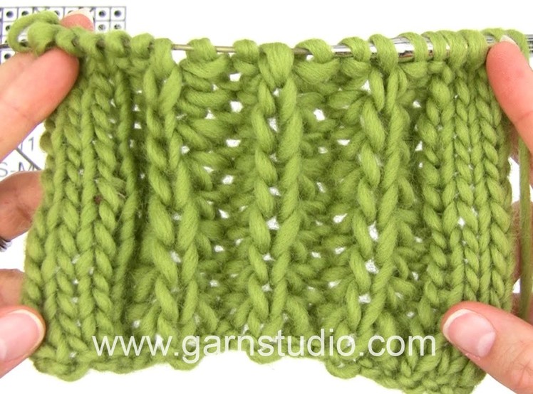 DROPS Knitting Tutorial: How to work false English rib after chart A.2 in DROPS Extra 0-1112