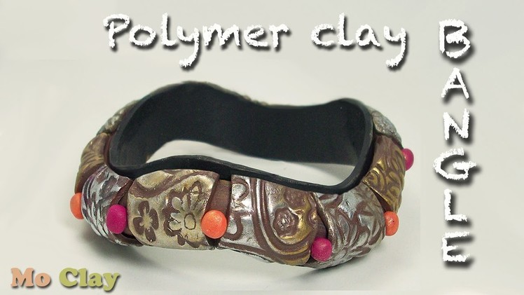 Easy Polymer Clay wavy Bangle tutorial - DIY Bracelet
