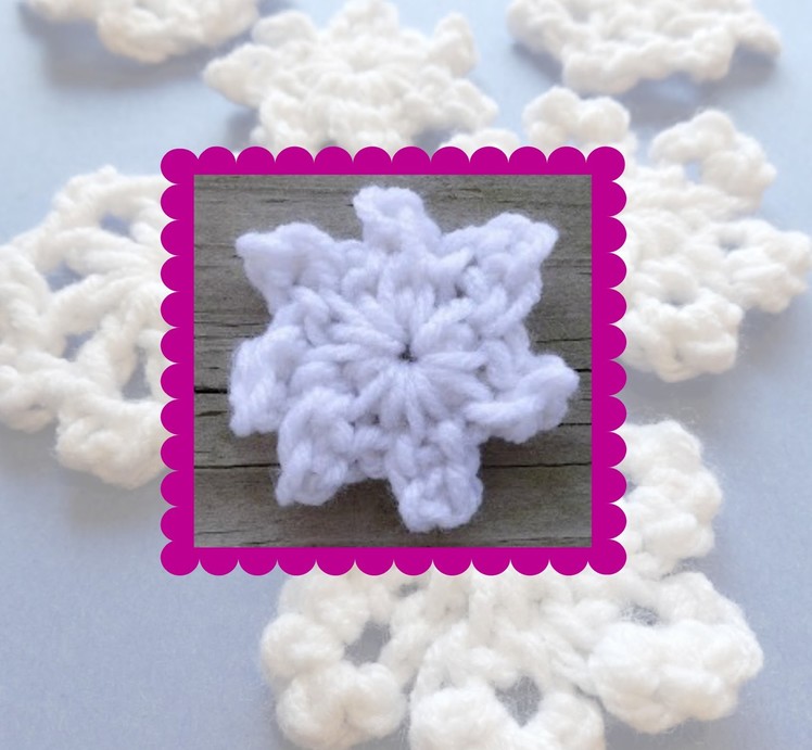 Episode 132: How To Crochet A One Round Snowflake (Star Snowflake)