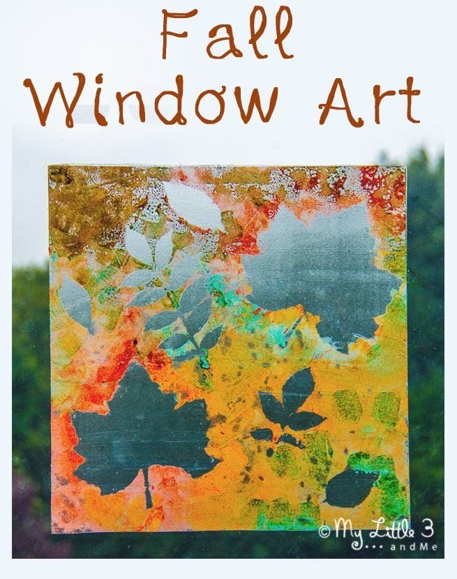 Fall Crafts - Window Painting.Sun Catcher