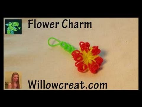 Flower Charm by hook - Rainbow loom Upgrade hook - Crochet hook