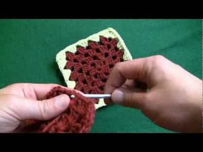 How To Change Color In A Granny Square - RH