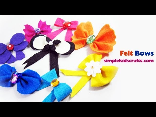 How to make felt bows different styles with FREE templates included - EP