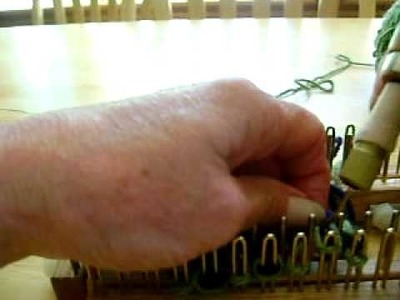 Knit 1 in the stitch below on a KISS loom