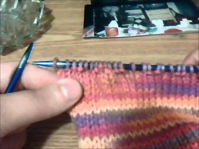Knitting a Tie Purse 2