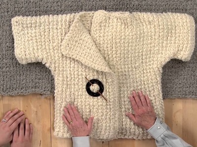 Make a Tunisian Crocheted English Wool Cardigan