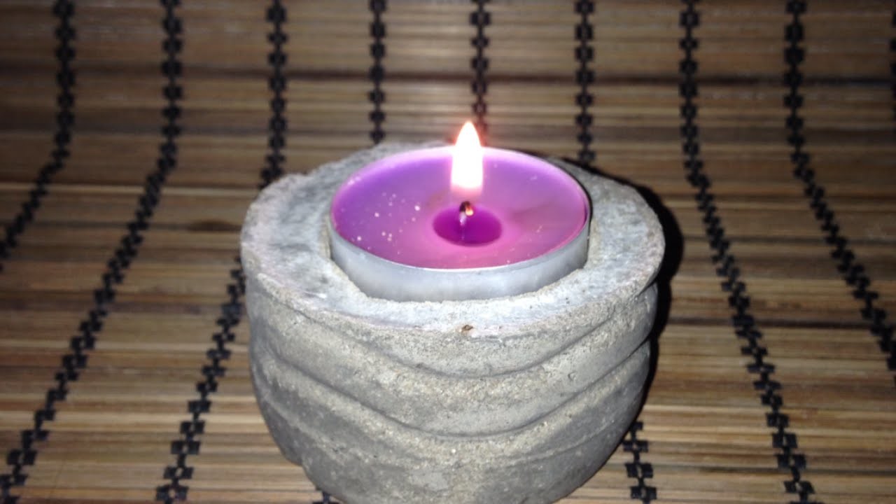 Make a Unique Cement Candle Holder - DIY - Guidecentral