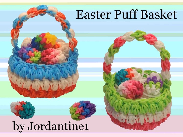 New Easter Puff Basket - Rubber Band Crochet - Hook Only -Rainbow Loom