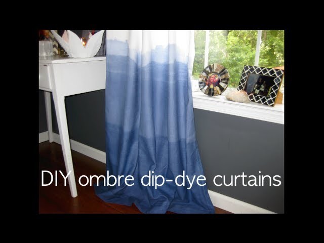 OMBRE DIP DYE - DIY indigo curtains