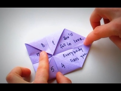 Origami - How to use and play with a Fortune Teller (Paku-Paku)