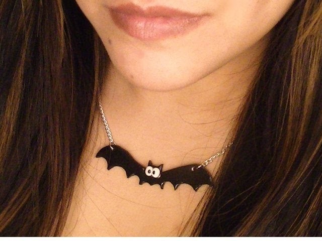 Polymer Clay Bat Necklace