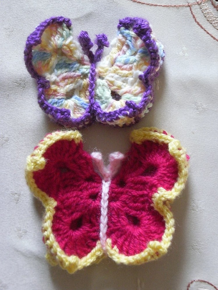 Schmetterling häkeln *Crochet butterfly*Tutorial Handarbeit