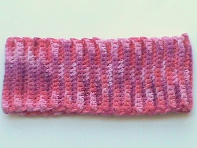 Single crochet ribbing headband or hat brim