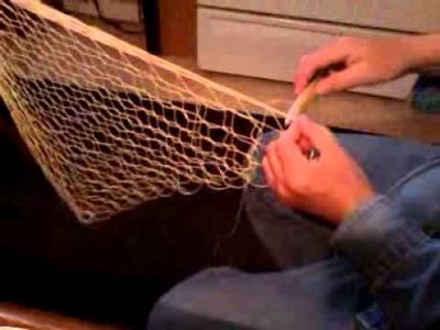 WORKING AT HOME, SEAMING THE CRAB NET, VIDEO 3