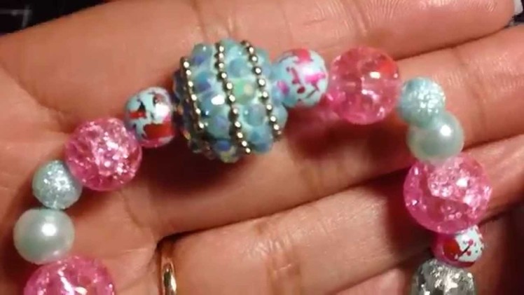 Beaded Stretchy Bracelets and Key Chains!