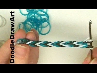 Craft: How to make a Three Color Fishtail Elastic Bracelet using a crochet hook.