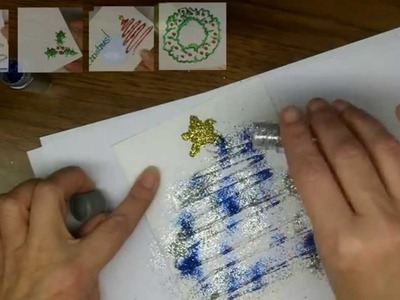 Craft: How to make Glittery Sparkling Christmas Cards [Part 2]