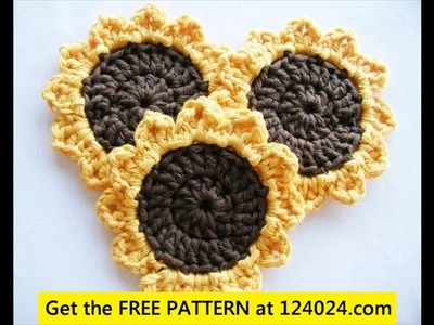 Crochet flower scarf