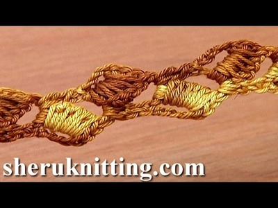 How to Crochet Lace Cord of Long Stitches Tutorial 2