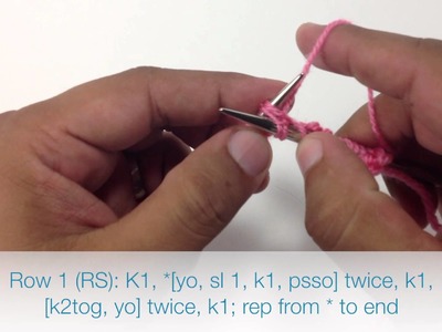 How to Knit the Arrowhead Lace Stitch (English Style)