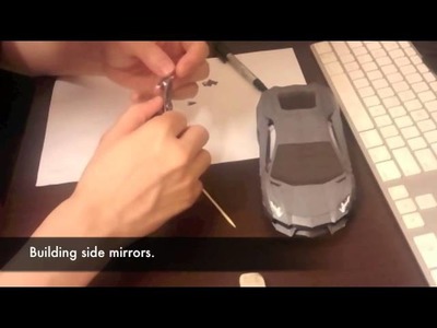 Lamborghini Aventador HD Papercraft build timelapse (part 6) Final build.