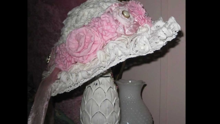 Linda's Rose Craft Floral Victorian Hat & Stand