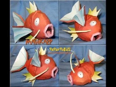 Papercraft magikarp stopmotion