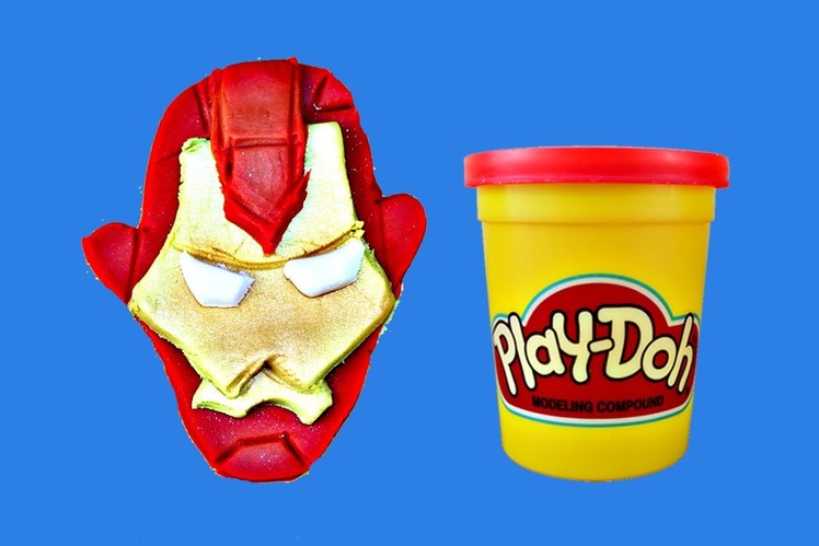 Play Doh Ironman Tutorial DisneyCarToys DIY Play Dough Iron Man Face Helmet  2D