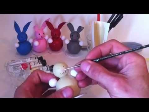 Spun cotton Easter rabbit tutorial