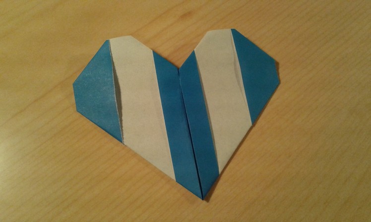 Valentine's Origami Striped Heart