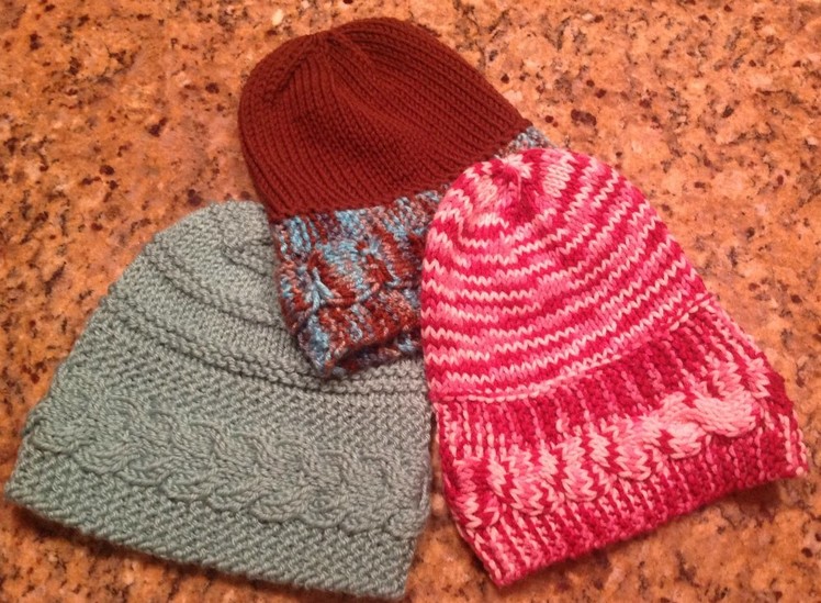 Banded Cable Knit Hat by to by the Stitch Niche