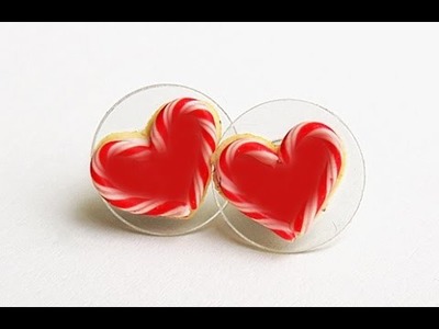 Heart shape Earrings with paper  handicrafts Making tutorials
