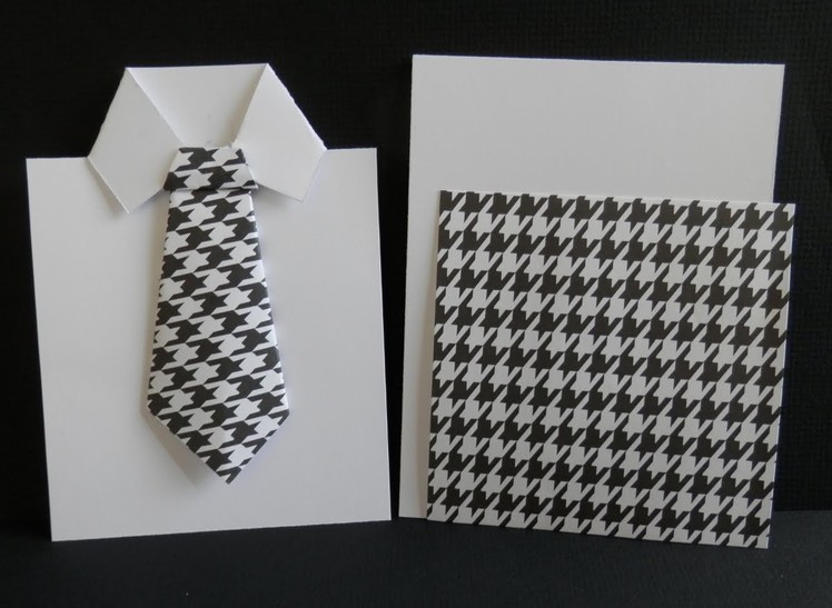 How To Fold An Origami Necktie Greeting Card (with origami shirt)