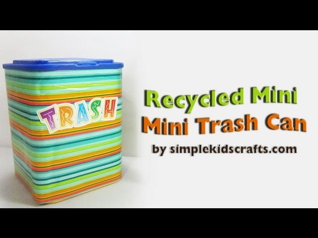 How to make a trash can with a coffee container - EP