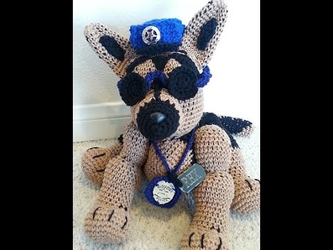 Crochet German Shepherd Dog DIY tutorial Part 1 of 2