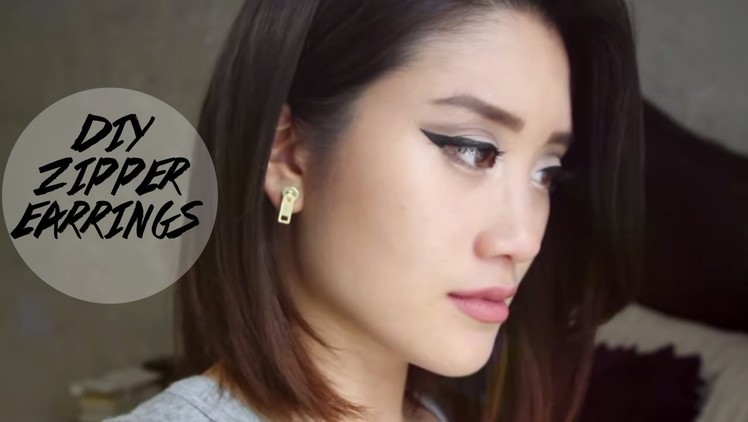 DIY EASY ZIPPER EARRINGS | Michelle Nguyen