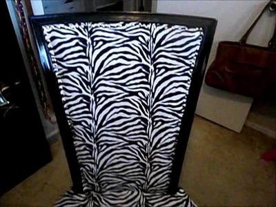 Diy reupholster a chair (zebra print)