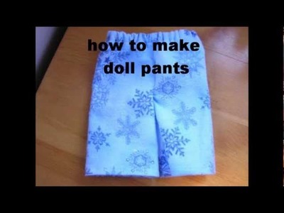 How to make ag doll pants